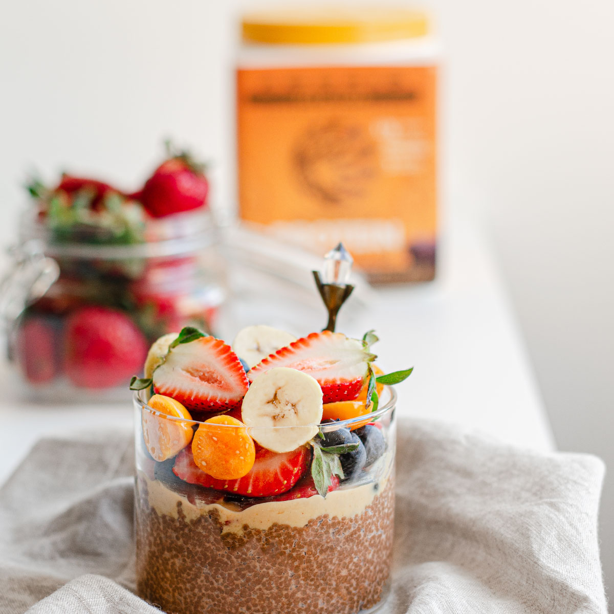 CHOCO PROTEIN CHIA PUDDING